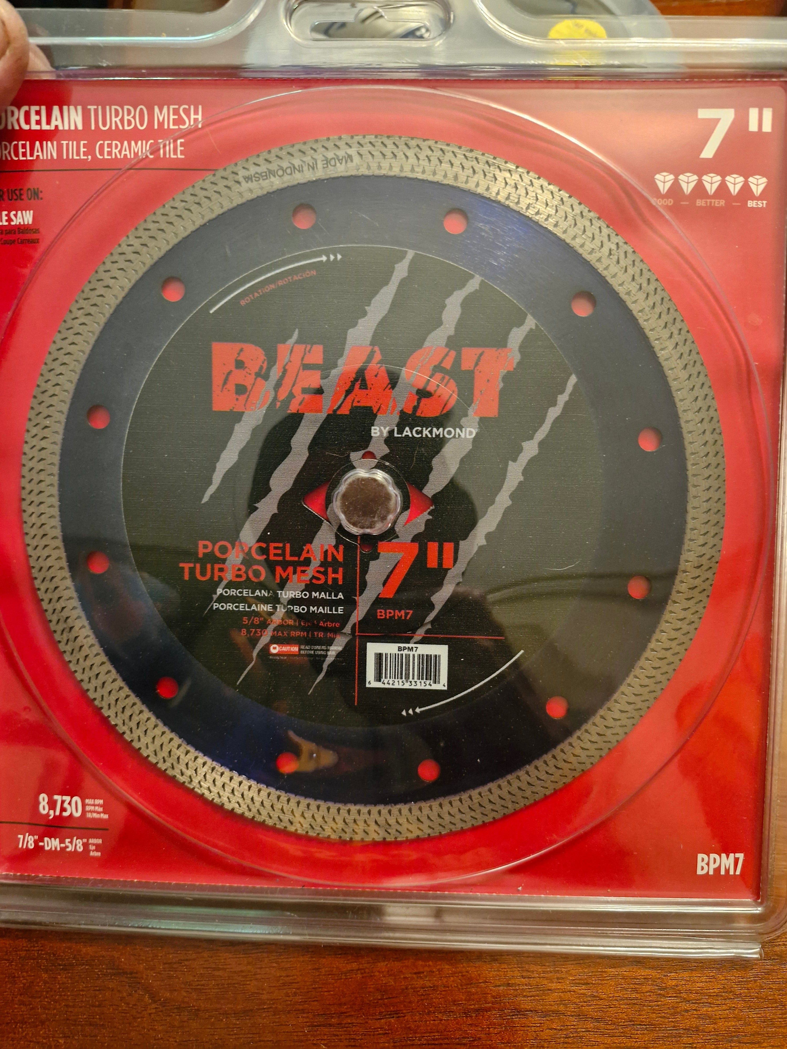 Lackmond Beast 7" turbo mesh blade- BPM7 Purple